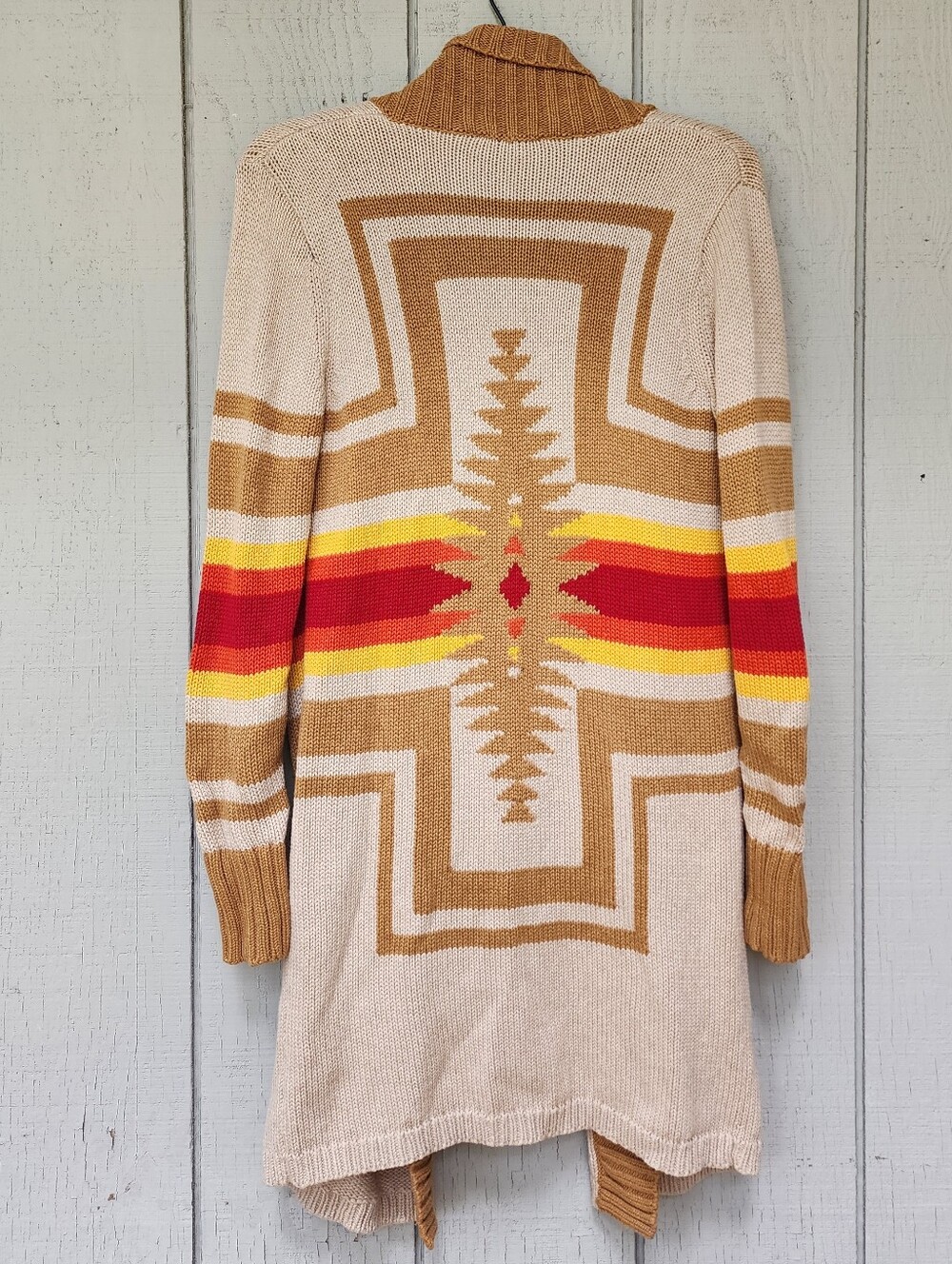 Pendleton Harding Wool Blend Open Cardigan Sandshell Small - Picture 11 of 11
